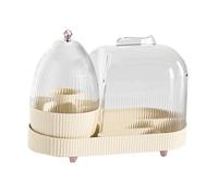 DEVNWIGMO Organizzatore per Trucchi Girevole a 360° Organizzatore per Cosmetici Porta Pennelli per Trucco per L'organizzazione Del Bagno Da Bancone Della Sc, Set di due scatole