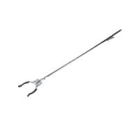 DEVNWIGMO Pinza Raccogli Rifiuti con Barra Estesa Strumento Afferra Oggetti Ergonomico Morsetto Carta Igienica Resistente Pinza in Acciaio Inox Leggera Adatta P, Grigio