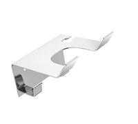DEVNWIGMO Porta Asciugacapelli Supporto per Phon Staffa Organizzatore Scaffale da Parete in Acciaio Inox con Gancio per Cavo Adatto a Bagno Casa Hotel, Argent
