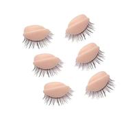 DEVNWIGMO Strumento per Praticare Il Modello di Ciglia Finte con Testa di Manichino in Silicone, 3 paia di palpebre