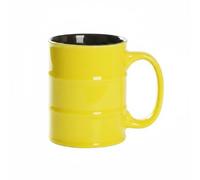 DEVNWIGMO Tazza in Ceramica Bicchiere Barile Tazza Colazione Tazza Resistente Rivestimento Uniforme Ceramica Massiccia Adatta per Pausa Lavoro tra Amici Dono, Giallo