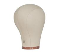 DEVNWIGMO Testa di Manichino in Tela, Testa a Blocco in Tela, Supporto Portatile per Parrucche, Manichino Espositore per Parrucche per La Realizzazione di, 22inch