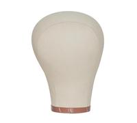 DEVNWIGMO Testa di Manichino in Tela, Testa a Blocco in Tela, Supporto Portatile per Parrucche, Manichino Espositore per Parrucche per La Realizzazione di, 21inch
