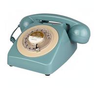 DEVNWIGMO Vintage Telefono Rotante Classico Combinatore Decorativo Campana Funzione Telefonica Tradizionale Fascia Retrò Adatto per Utilizzo Quotidiano Regalo, Azzurro