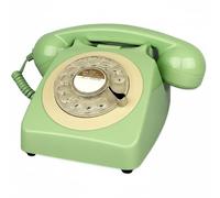 DEVNWIGMO Vintage Telefono Rotante Classico Combinatore Decorativo Campana Funzione Telefonica Tradizionale Fascia Retrò Adatto per Utilizzo Quotidiano Regalo, Verde