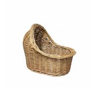 DEVNWIGMO Wicker Cat Bed Intrecciato a Mano Naturale Cesta per Animali Domestici Culla per Gatti Contenitore Multifunzione Adatto per Arredamento Fotografie Casa, M