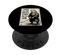 Devo dire cose strane o morirò - Divertente rana samurai PopSockets PopGrip Adesivo