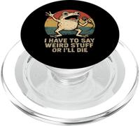 Devo dire cose strane o morirò - Funny Frog Meme PopSockets PopGrip per MagSafe