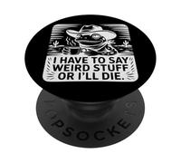 Devo dire cose strane o morirò rana divertente PopSockets PopGrip Adesivo