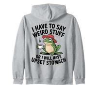 Devo Dire Cose strane Strana Rana Che Dice “Amore del caffè” Felpa con Cappuccio