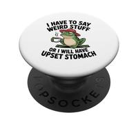 Devo dire cose strane Strana rana che dice “Amore del caffè” PopSockets PopGrip Adesivo