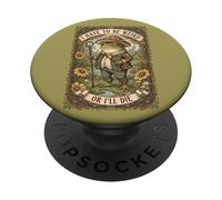 Devo essere Strano o Die Frog Vintage Cottagecore PopSockets PopGrip Adesivo