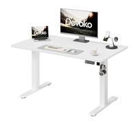 Devoko 110x60cm Scrivania Regolabile In Altezza, Piccola Salvaspazio Da Computer, Ideale Per Ufficio Casa, Studio E Gaming In Camera Da Letto, Bianco