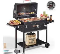 Devoko Barbecue Carbonella XXL, BBQ Barbecue a Carbone, Barbecue Portatile per Giardino/Campeggio/Esterno, Incluso Griglia da Barbecue 71 x 43 cm/Termometro/Pinza da Cucina/Guanti da Barbecue