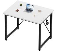 Devoko Scrivania per computer e laptop, stabile, da 80 cm, dal design moderno, semplice e compatto, per ufficio, studio, camera da letto, bianco