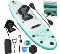 Devoko Tavola SUP Gonfiabile 320cm, Sup Gonfiabile 2-in-1 con Sedile Kayak & Accessori, Fino a 130kg - Ideale per Surf, Pesca, Yoga, Verde Chiaro