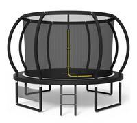 Devoko Trampolino da Esterno Ø 228/305/366/427 cm, Certificazione GS 305 cm Nero