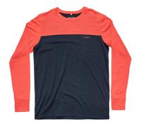 Devold - Classic Linear L/S - Maglia merino L blu/rosso