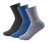 Devold - Daily Light Kid Sock 3-Pack - Calze merino EU 28-30 grigio/blu