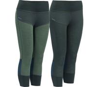 Devold Donna Pantaloni 3/4 Merino TUVEGGA verde woods 25/26 - XS
