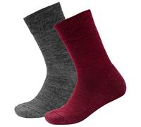 Devold - Kid's Daily Merino Medium Sock 2-Pack - Calze casual EU 25-27 rosso