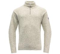 Devold - Nansen Sweater Zip Neck - Pullover in lana merino S beige/grigio