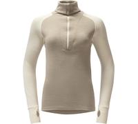 Devold of Norway - Maglia termica mezza zip in lana merino e seta - Expedition Merino Silk Zip W Offwhite/Stone - Taglia S - Beige