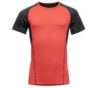 Maglietta funzionale da uomo Devold Running Merino 130 T-Shirt Man Taglia: M / Colore: rosso/nero