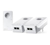 devolo Kit Multiroom Magic 2 WiFi 6 (ax): 3 adattatori WiFi PLC, presa Gigogne (2400 Mbit, mesh, 5 porte Gigabit Ethernet) ideale per telelavoro e streaming, presa francese
