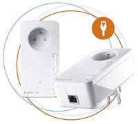 devolo Magic 2 LAN Starter Kit: 2x adattatori, presa Gigogne (2.400 Mbit/s, 1x porta Gigabit Ethernet), ideale per telelavoro, giochi, streaming, presa francese