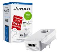 Devolo Magic 2 WiFi Next Single - Adattatore Powerline per l'Espansione della Rete per lo Smart Working (2400 Mbps, 2 Collegamenti LAN Gigabit, Tecnologia G.hn, Mesh WiFi)
