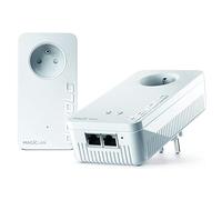 devolo Magic 2 WiFi next: Starter kit CPL WiFi più veloce del mondo (2400 Mbps, 3 porte Ethernet Gigabit) ideale per telelavoro e streaming, prese francesi