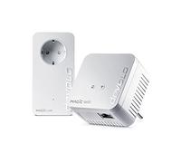 devolo Mini Starter Kit Magic 1 - 1200 WiFi, set compatto, 2 adattatori WiFi Powerline per una rete domestica sicura (1200 Mbit/s, 1 x connessione LAN Fast Ethernet, WiFi mesh, tecnologia G.hn) Bianco