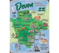 Devon C'è Tanto Da Fare Grande Insegna In Acciaio 400Mm X 300Mm (Og)