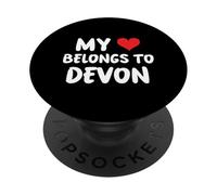 Devon - Il mio cuore appartiene al Devon - Amore PopSockets PopGrip Adesivo
