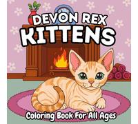 Devon Rex Kittens Coloring Book for All Ages: 51 Unique Single Sided Illustrations