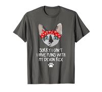 Devon Rex Pixie Gatti Maglietta, Uomo, Asfalto, 6XL