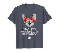 Devon Rex Pixie Gatti Maglietta, Uomo, Pervinca, 4XL