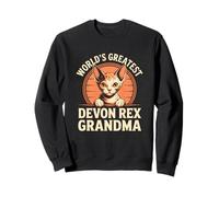 Devon Rex World's Greatest Grandma Funny Vintage Cat Owner Felpa