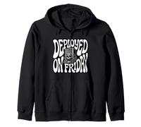 Devops Engineer Deployed On Friday Sysadmin Humor Felpa con Cappuccio