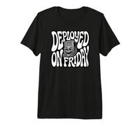 Devops Engineer Deployed On Friday Sysadmin Humor Maglietta Premium