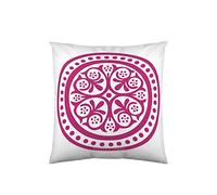 Devota & Lomba Fodera Cuscino Medallones Rosa 80 x 80 cm