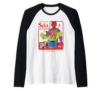 Devouring Your Soul Satan Retro Vintage Funny Adult Humor Maglia con Maniche Raglan