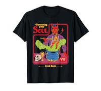 Devouring Your Soul Satan Retro Vintage Funny Adult Humor Maglietta