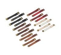 DeVow 20 pezzi 5 colori fascette fermacavi in pelle fascette fermacavi supporto for la gestione dei cavi organizer for cavi(Light Brown Wine Red)