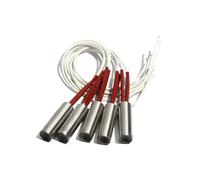 DeVow 5 pezzi 18 mm di diametro 25~35 mm di lunghezza tubo di riscaldamento elettrico 304SUS riscaldatore a cartuccia tubolare 140/150/160/180/190 W elemento di resistenza(380V,140W 18x25mm(DxL))