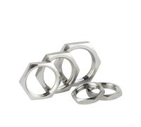 DeVow 5 pezzi/lotto 304 acciaio inossidabile dado di bloccaggio esagonale raccordo for tubi M8 M10 M12 M14 M16 M18 M20 M22 M24 M25- M40 passo 1 mm 1,5 mm metrico femmina(M22x1.5x27x5 (5pcs))