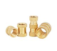 DeVow 50 pezzi/lotto M2 M2.5 M3 M4 M5 M6 M8 inserti filettati in ottone zigrinati dadi(Length 7mm,M3x OD5mm (50pcs))