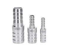 DeVow Adatto for tubo ID 6/8/10/12/14/16/19/22/25/32mm spinato uguale/riduci dritto adattatore for raccordo for tubi in acciaio inossidabile 304(28mm-28mm)