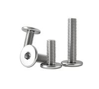DeVow Bullone a testa esagonale con esagono incassato ultra sottile super basso in acciaio inossidabile 304 M2 M2.5 M3 M4 M5 M6 M8 M10 M12(20mm,M4x10-30PCS)